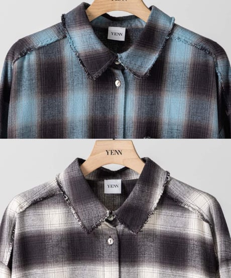 WASHED PLAID SHIRT [Y264-11123] / YENN