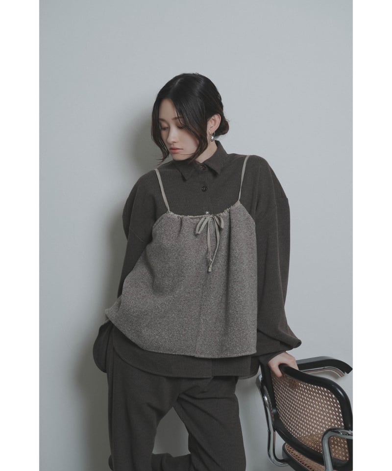 ちゃむ スライバーギャザーキャミ 607551 / CYAN tokyo | CALENDRIER