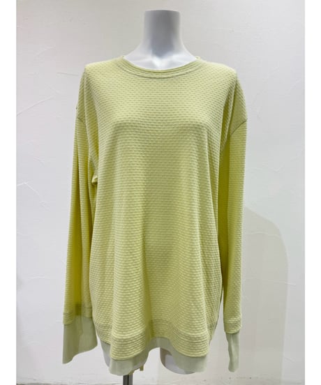 モザイクジャガードL/S TOPS　710559　/ CYAN tokyo