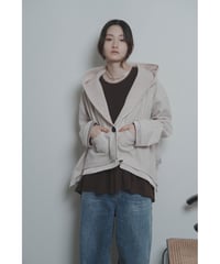 ラウンドヘムフラノショートフーディ　607547  / CYAN tokyo