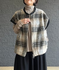 シャギーチェックベスト47969 / PaulineBleu