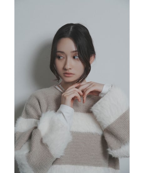 ロールフィニッシュシャギーボーダー 607540  / CYAN tokyo