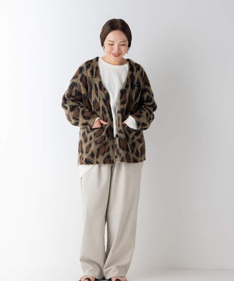 LEOPARD V NECK CD [Y264-92132] / YENN