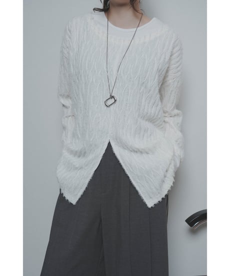 シャギージャガードレイヤーTOPS 607525   / CYAN tokyo