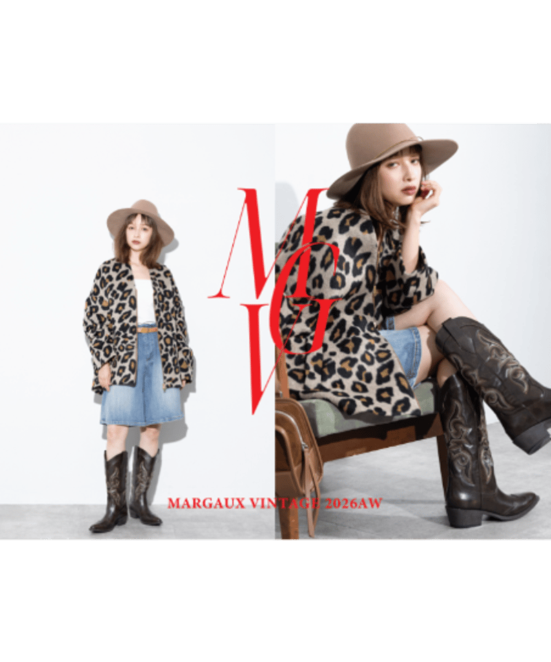 シャギージップコート レオパート MG CO-26128-A / MARGAUX VINTA