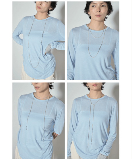 スネークチェーンラップネックレス　0065-457SH   / CHIGNON