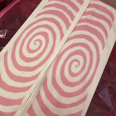 Pink swirl タイツ