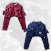 リメイクリボン襟付スウェット