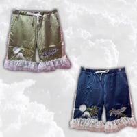スカジャンフリルレースショートパンツ