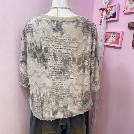 ダメージレタリングTシャツ