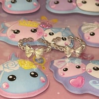 mini ribbon ビジューリング