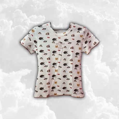 Cat&dog 総柄Tシャツ