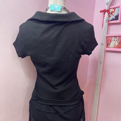 ナポレオンデザイン襟付きカットソー