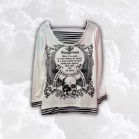Dangerous ドクロレイヤーカットソー