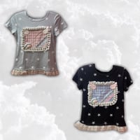 パッチワーク⭐︎フリルTシャツ