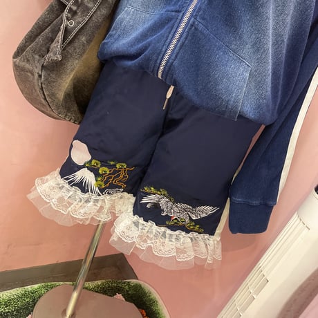 スカジャンフリルレースショートパンツ