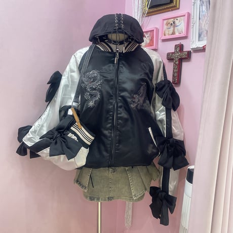 ドラゴン&タイガーリボンスリーブスカジャン