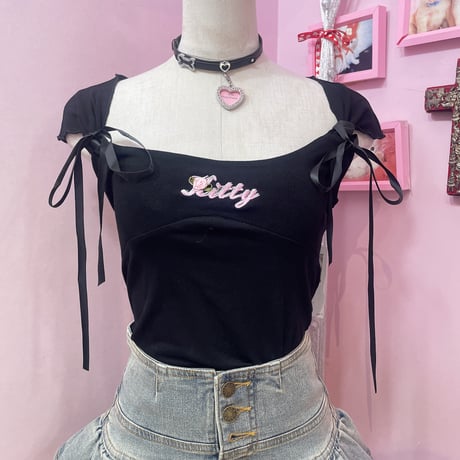 Kitty rose リボンカットソー