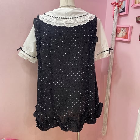 リボンドットフリルワンピース