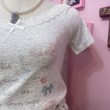 Kitty ribbon カットソー