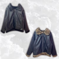 ファー切替レザージャケット