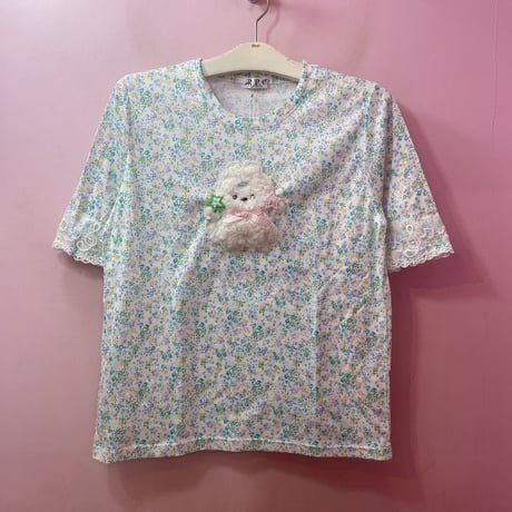 Hair pins puppyフラワーTシャツ