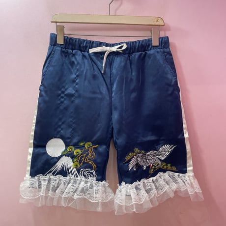 スカジャンフリルレースショートパンツ