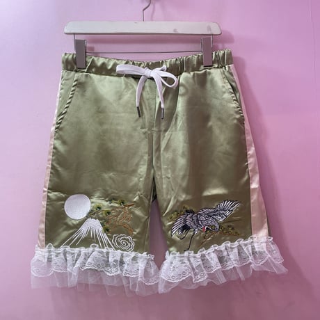スカジャンフリルレースショートパンツ