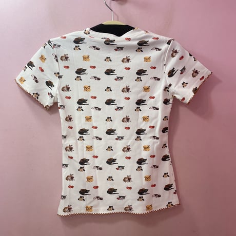 Cat&dog 総柄Tシャツ