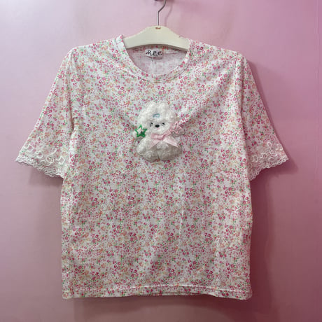 Hair pins puppyフラワーTシャツ