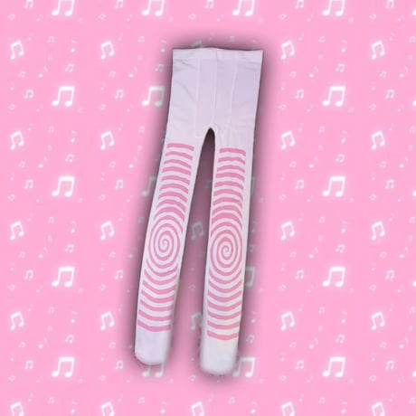 Pink swirl タイツ