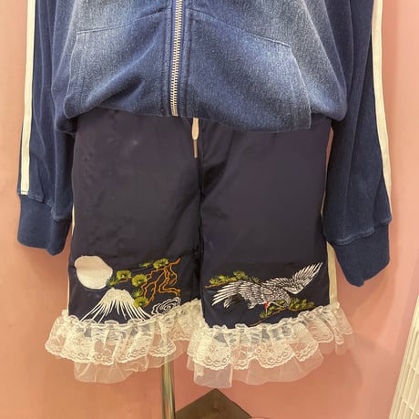 スカジャンフリルレースショートパンツ