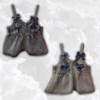 リメイクリボンデニムビスチェ