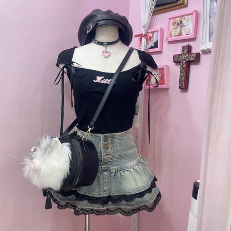 Kitty rose リボンカットソー