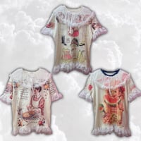 レトロガーリーフリルTシャツ