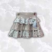 ボーダー⭐︎フリルミニスカート