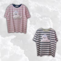 モコモコPuppyマルチボーダーTシャツ