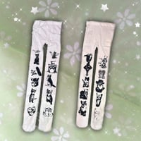 CATコラージュモノクロタイツ