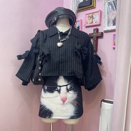 リメイクリボンストライプシャツ