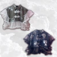 Smoke rose フリルチャイナシャツ
