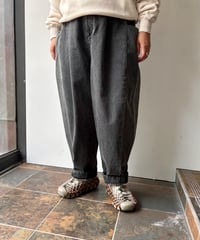 Dulcamara/ピグメントコーティング3サイドパンツ/Black,Brown