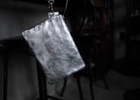 STRAP LEATHER POUCH SILVER
