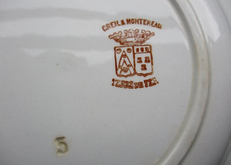 White Soup plate【D】/「Creil et Montereau」 | boil