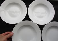 White Soup-plate「GIEN」/ 4 pcs