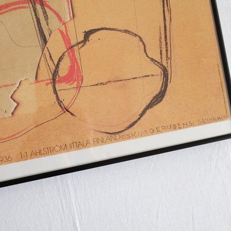 Alvar Aalto 1936 sketch vintage poster