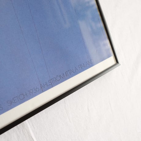 Alvar Aalto 1936 sketch vintage poster