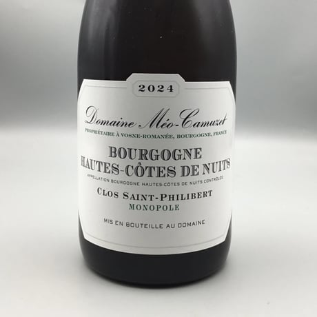 Bourgogne Hautes-Cotes DE Nuits, Clos Saint-Philibert 2024/ Domaine Meo Camuzet/ドメーヌ メオ・カミュゼ