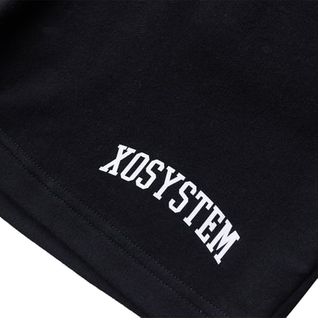 XOSYSTEM｜XO COLLEGE ARCH LOGO SWEAT SHORTS