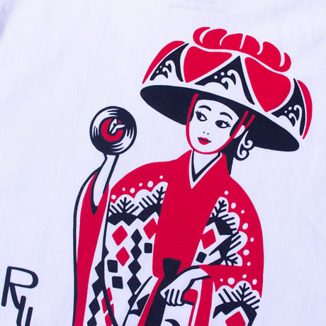 LINX｜LINX × Kads MIIDA-HANAGASA TEE / WHITE&RED