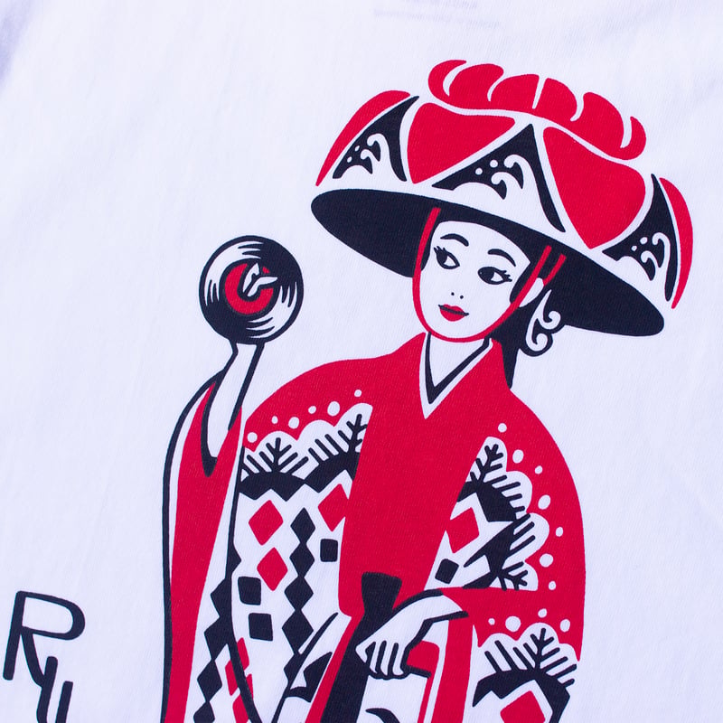 LINX｜LINX × Kads MIIDA-HANAGASA TEE / WHITE&RED